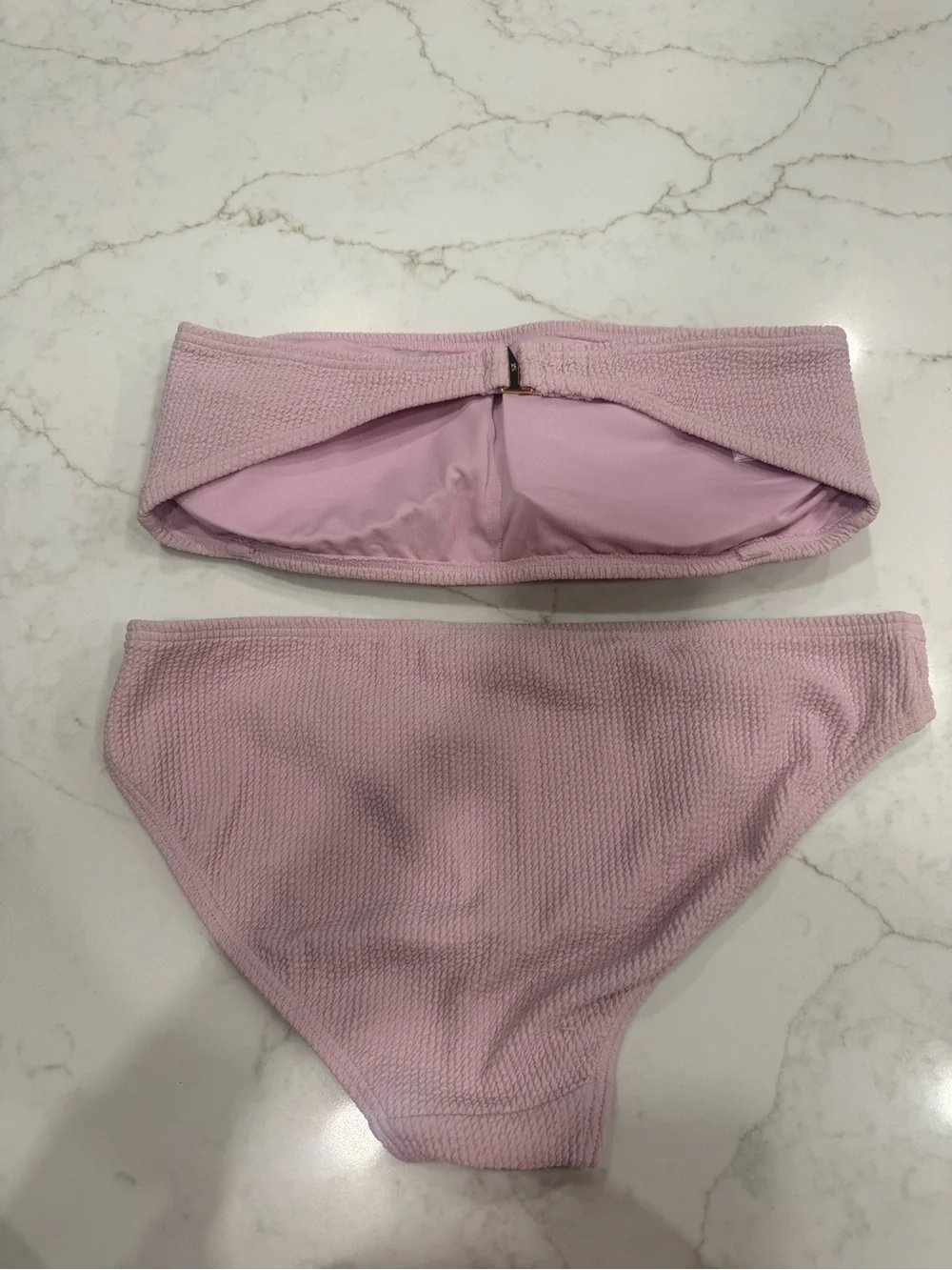 Michael Kors lilac Textured Bandeau Bikini Set